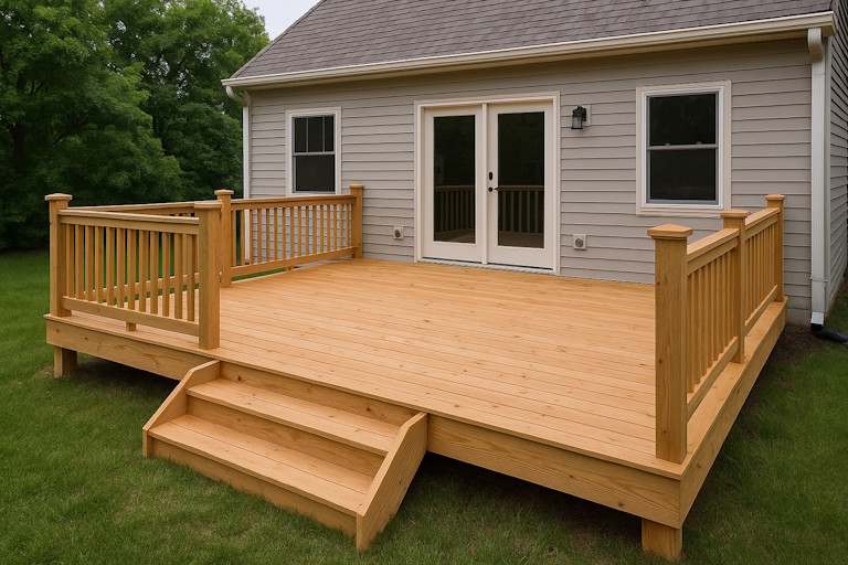 Custom Deck Built by Rylands Home Improvements in Newburgh, NY